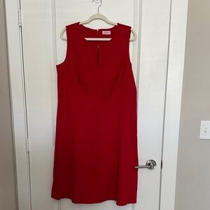Calvin Klein Vibrant Red Midi Dress